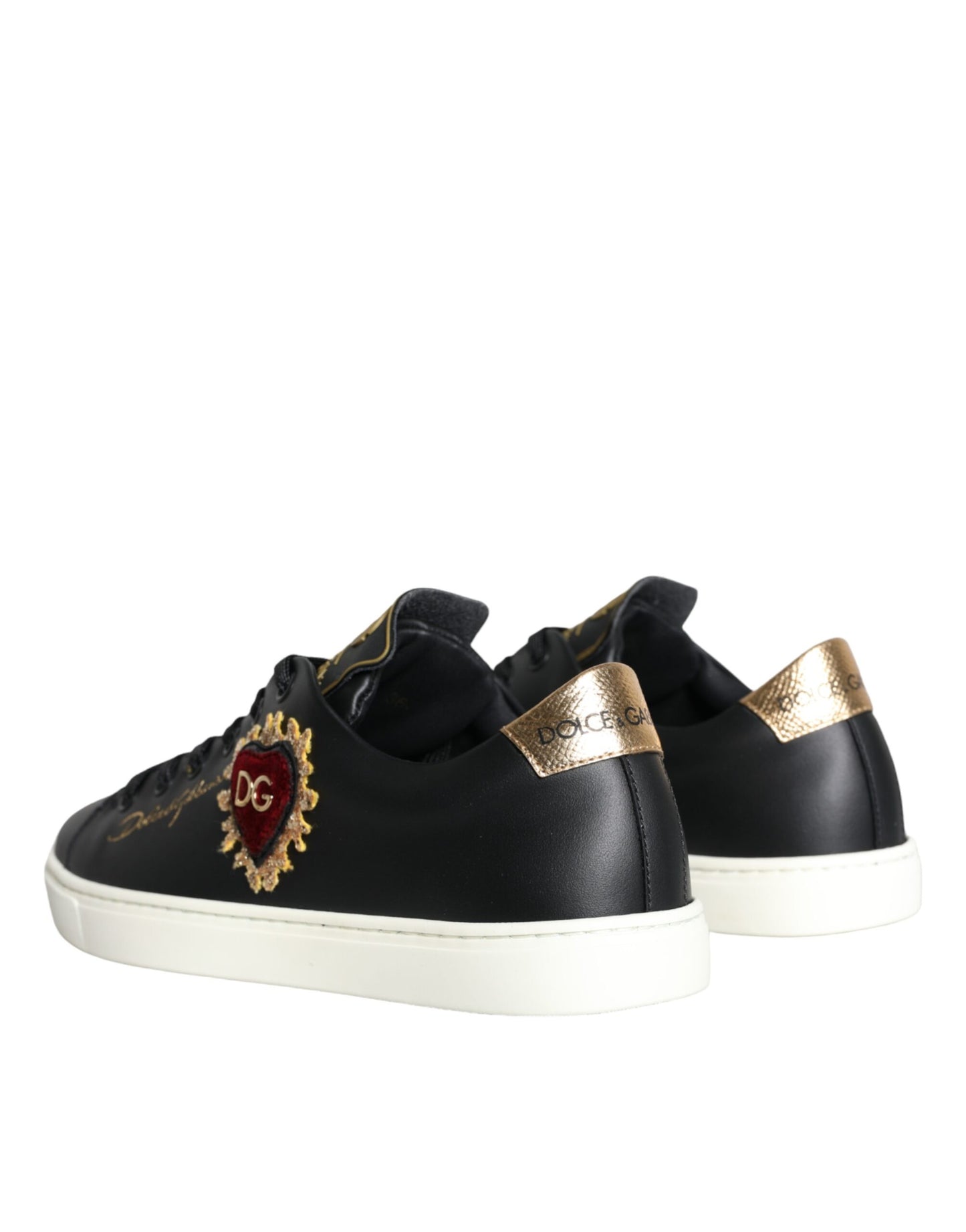 Zapatillas deportivas negras Portofino Sacred Heart de Dolce &amp; Gabbana