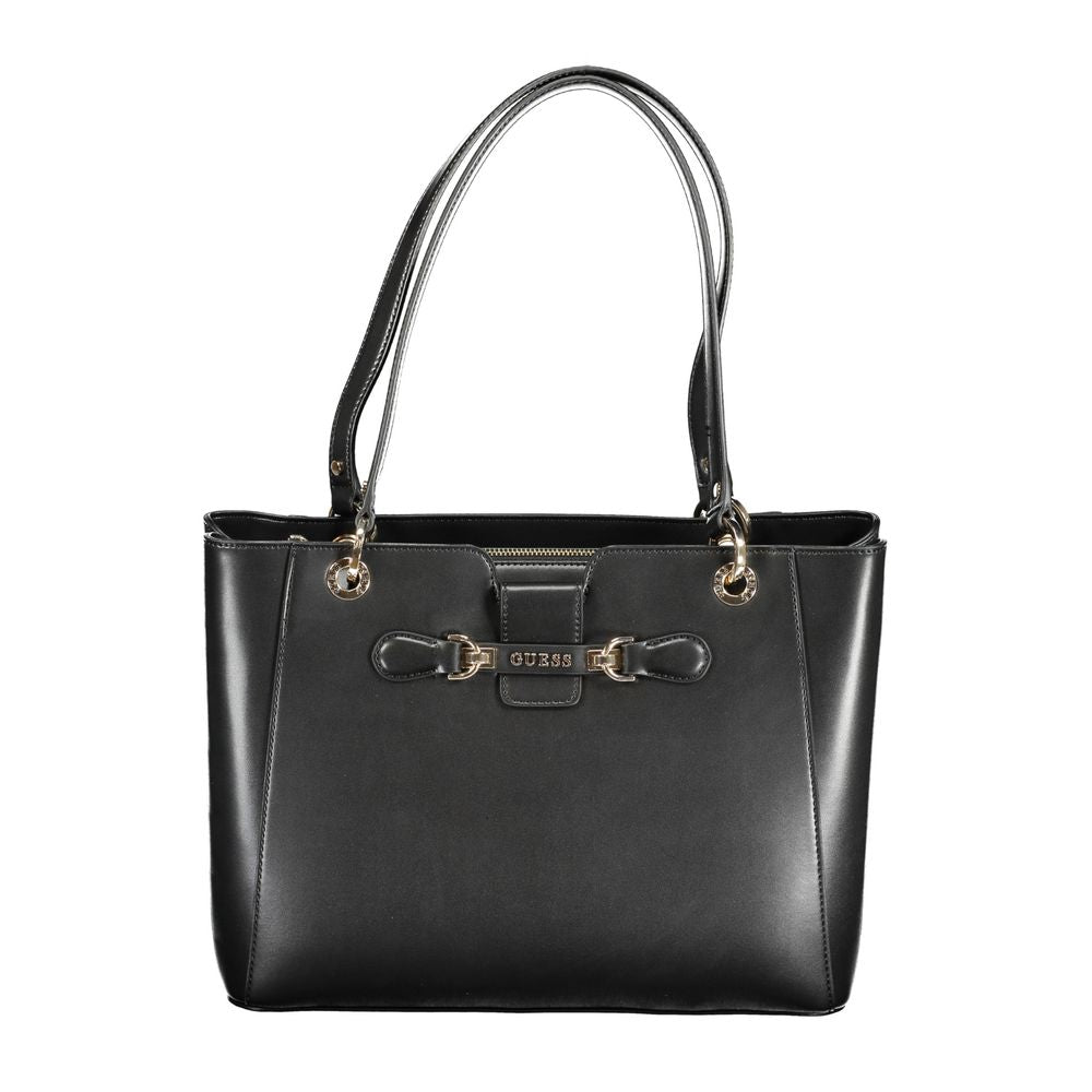 Bolso de mano de polietileno negro Guess Jeans