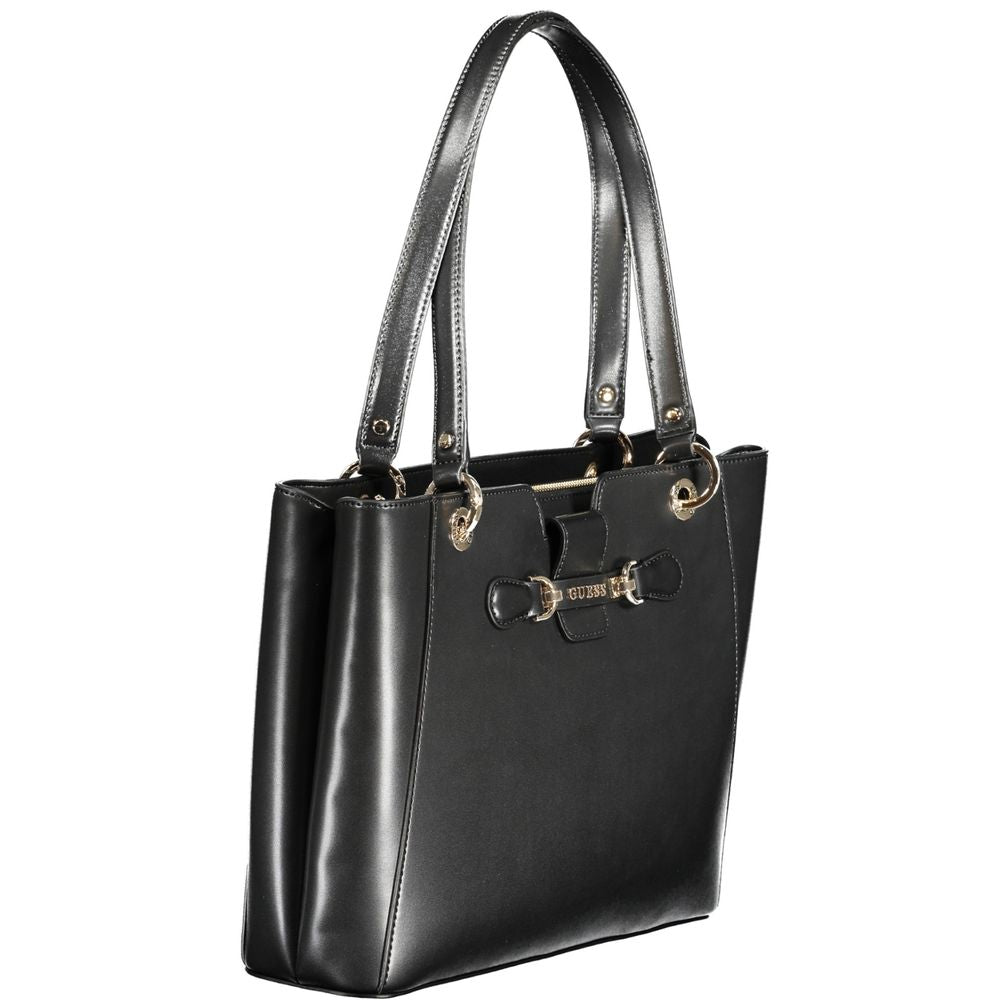 Bolso de mano de polietileno negro Guess Jeans