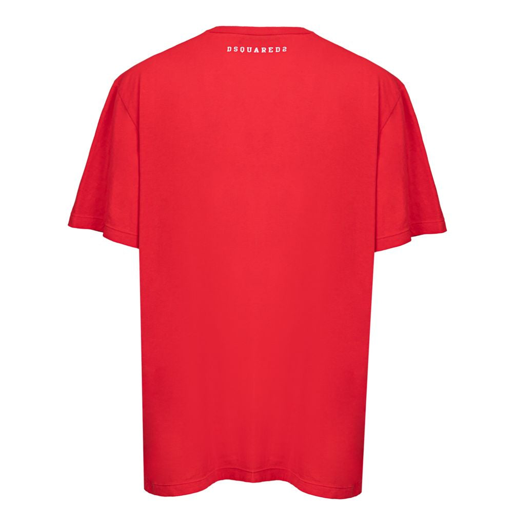 Camiseta de algodón roja Dsquared²