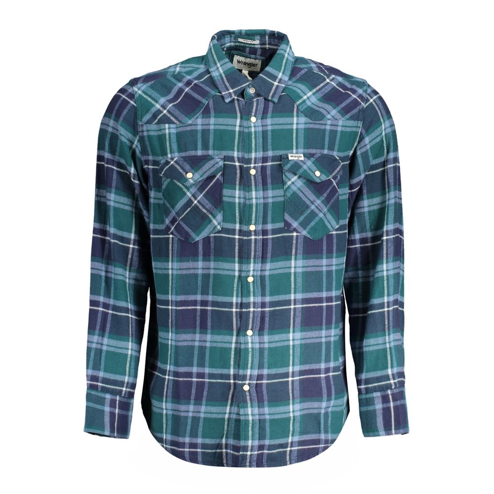 Camisa de algodón verde Wrangler