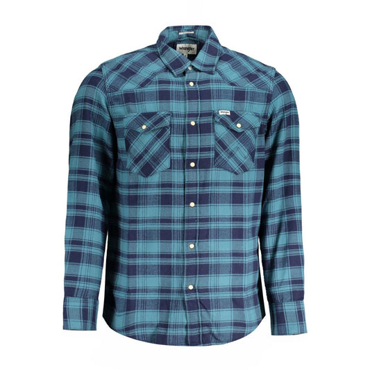 Camisa de algodón azul Wrangler