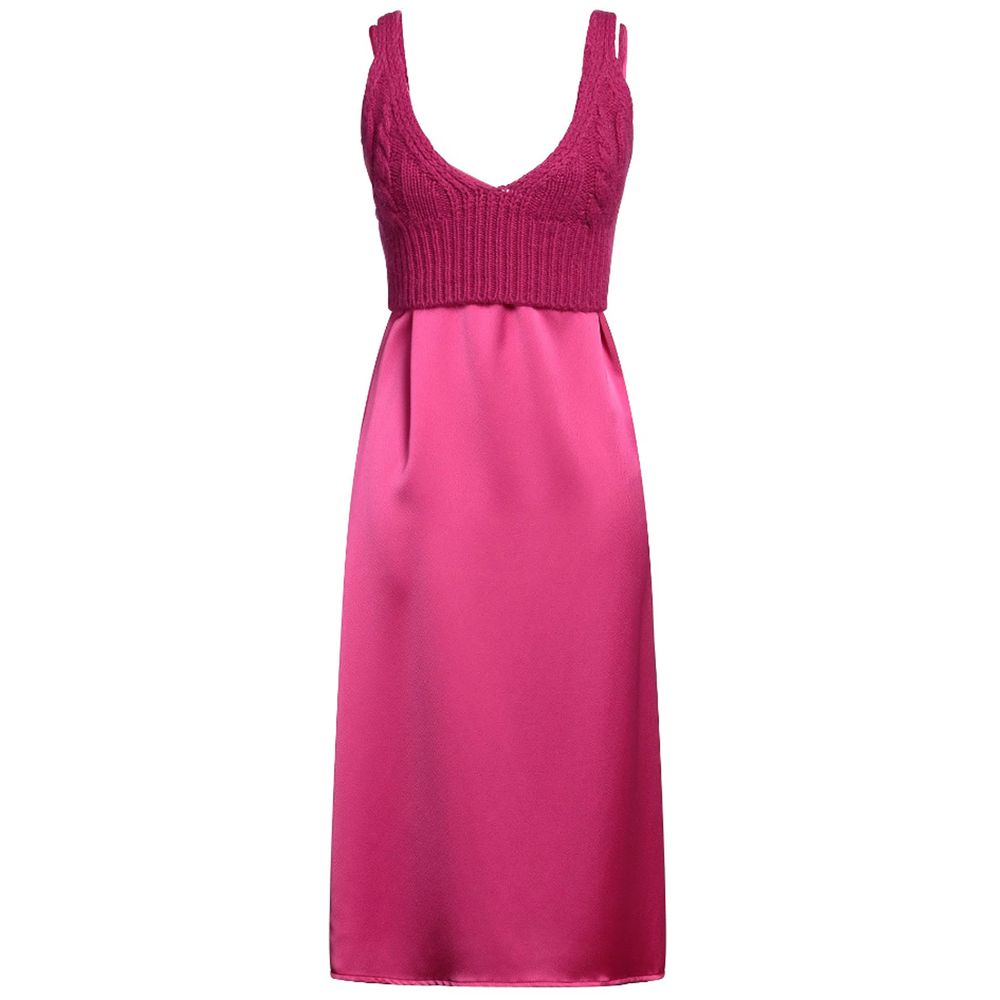 Vestido de poliéster fucsia PINKO