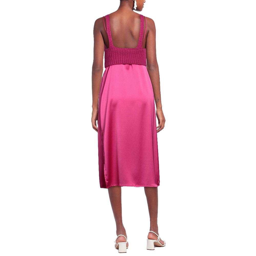 Vestido de poliéster fucsia PINKO