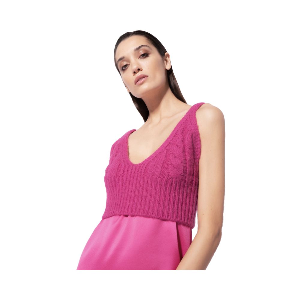 Vestido de poliéster fucsia PINKO