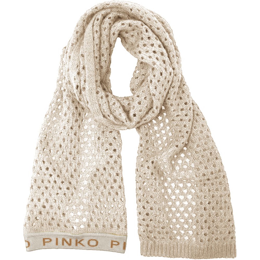 Bufanda acrílica beige de PINKO