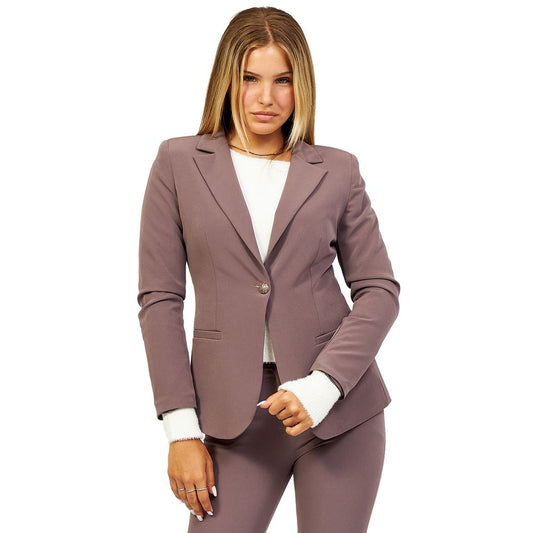 Sí Zee Trajes y blazer de poliéster gris
