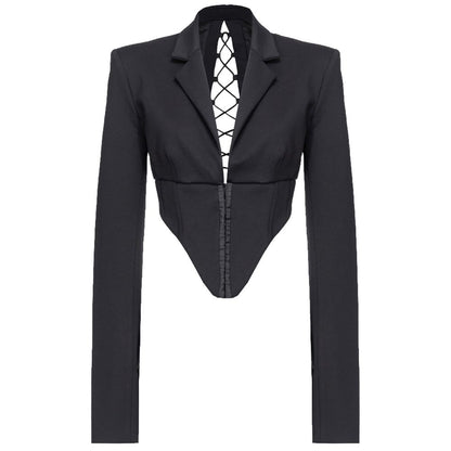 Trajes y blazers de viscosa negra PINKO