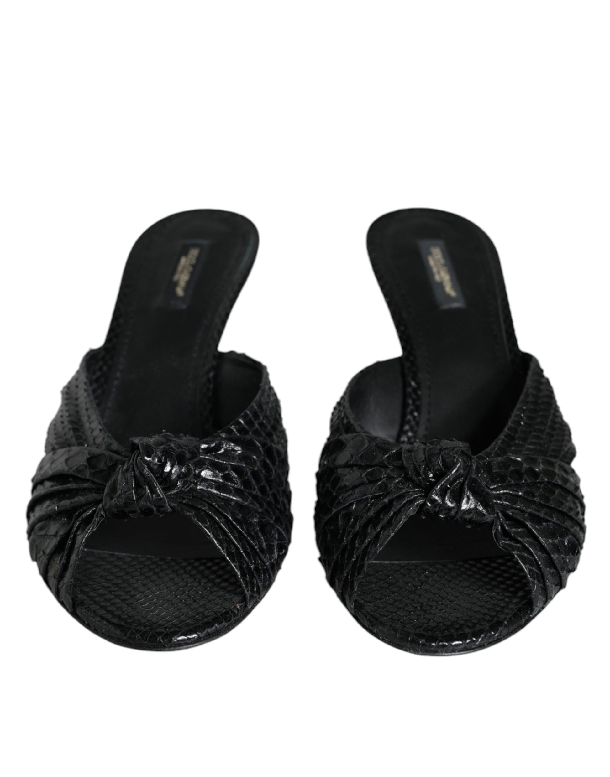 Sandalias y zapatos de tacón de piel negros de Dolce &amp; Gabbana