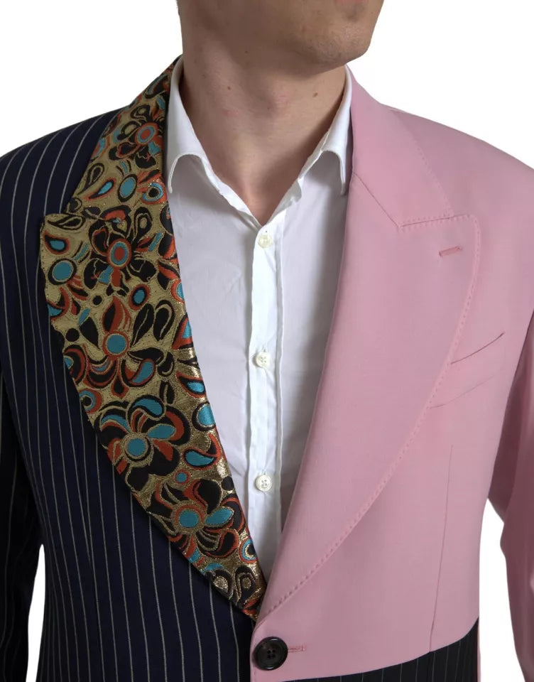 Blazer de botonadura sencilla con parches multicolor de Dolce &amp; Gabbana