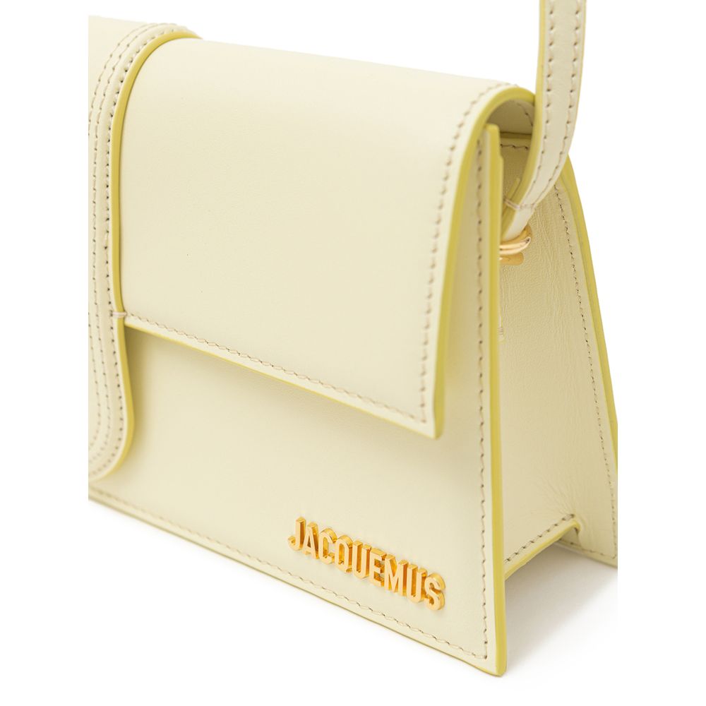 Bolso de hombro de piel amarilla de Jacquemus