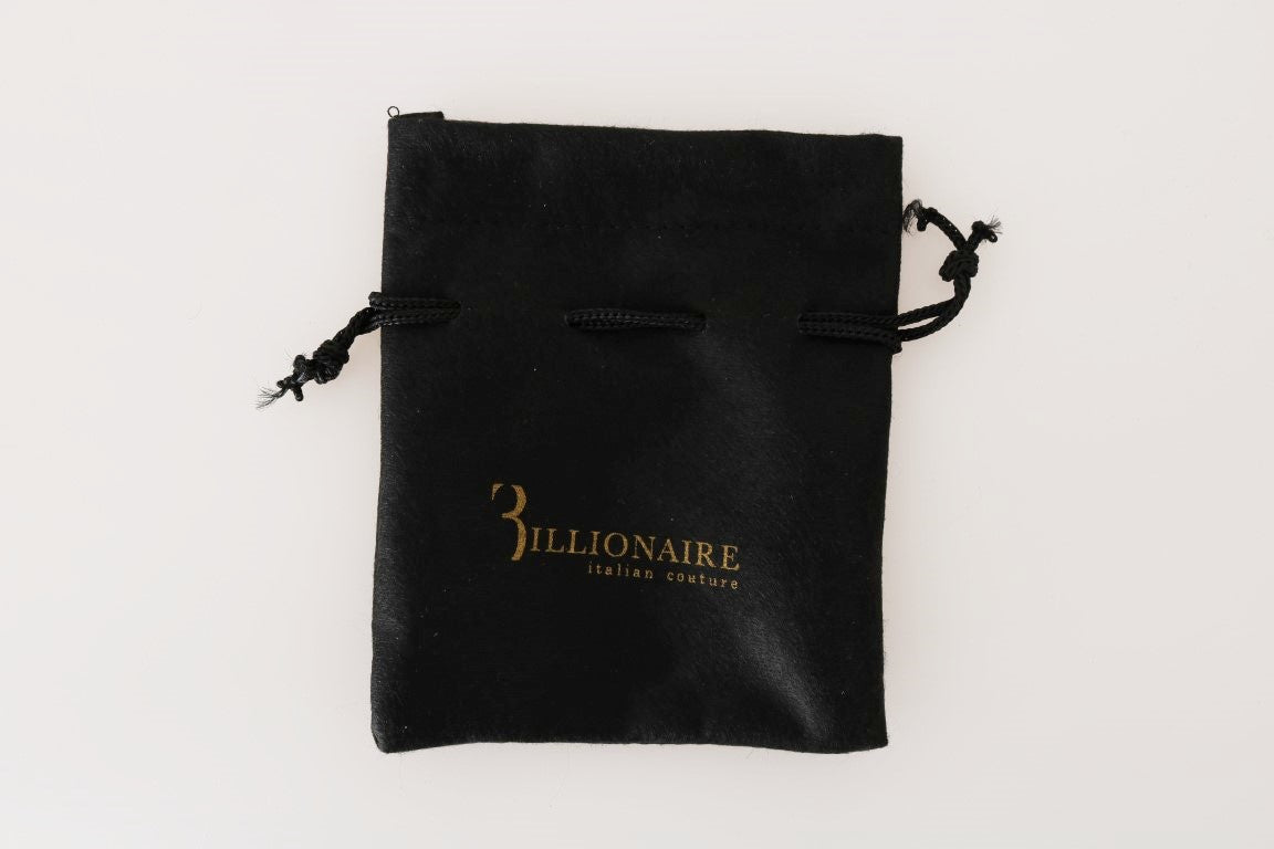 Billetera de cuero negro para hombre de Billionaire Italian Couture