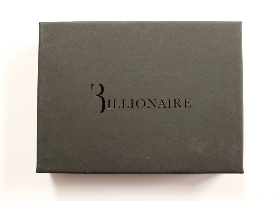 Billetera de cuero negro para hombre de Billionaire Italian Couture