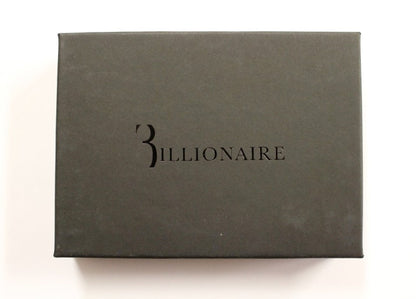 Billetera de cuero negro para hombre de Billionaire Italian Couture