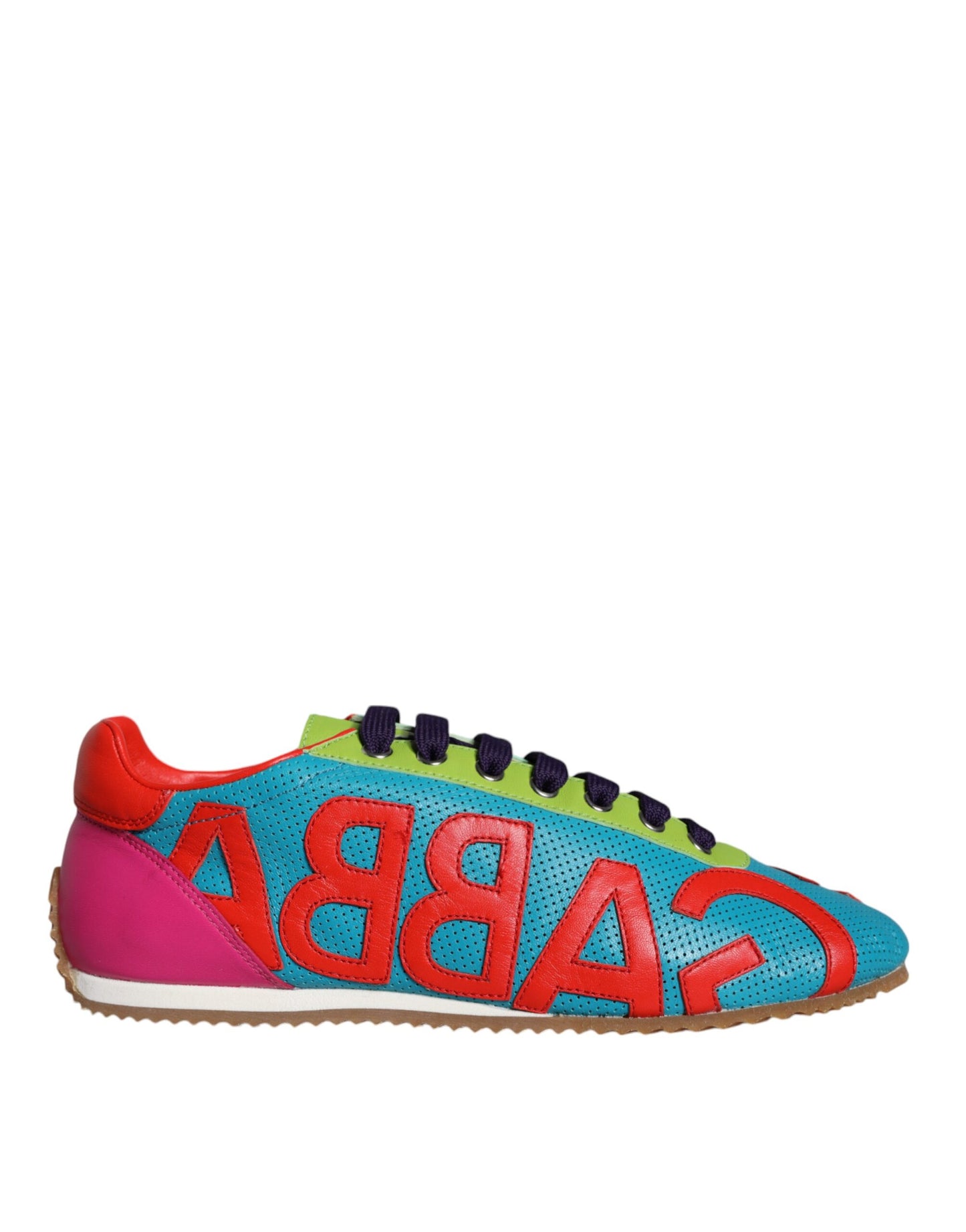 Zapatillas deportivas casuales con logotipo de cuero multicolor de Dolce &amp; Gabbana