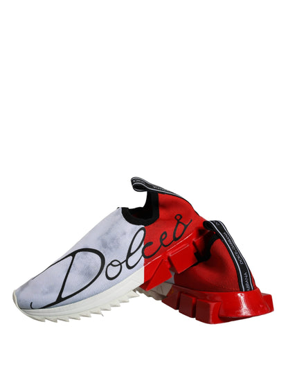 Zapatillas deportivas Sorrento con logo rojo y blanco de Dolce &amp; Gabbana