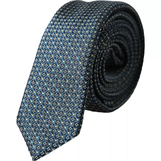 Corbata ajustable para hombre 100 % seda con estampado verde de Dolce &amp; Gabbana