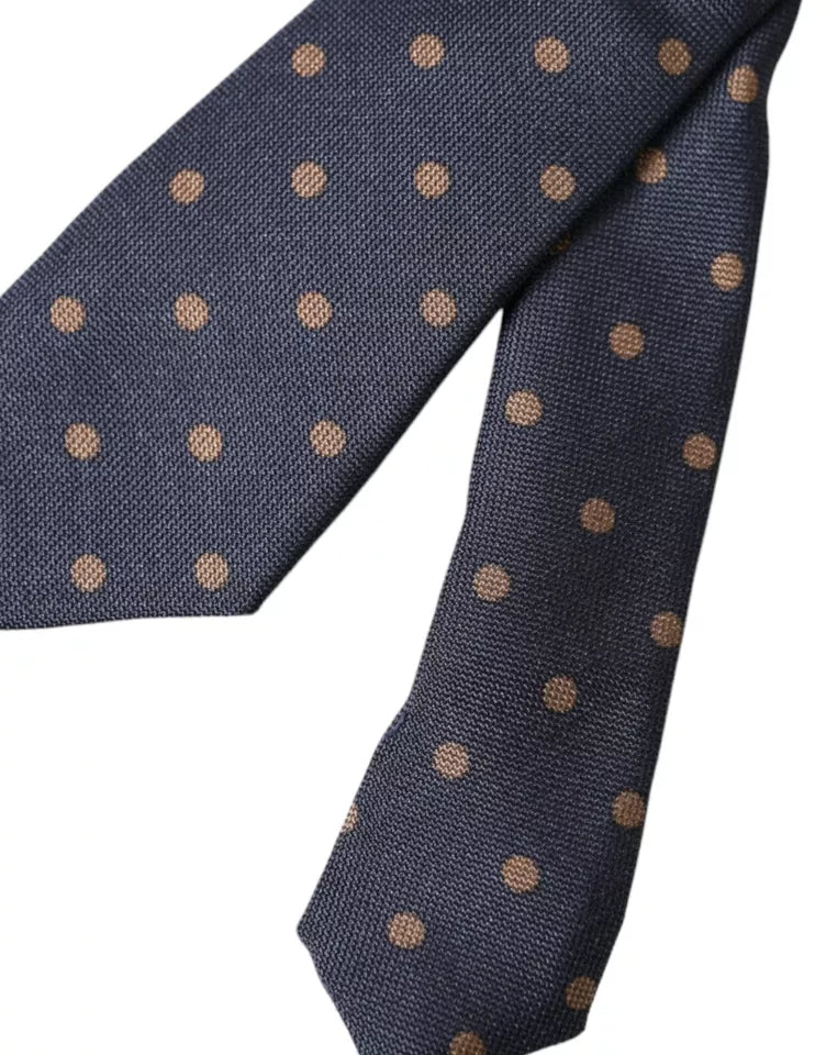 Corbata ajustable de seda fantasía con lunares negros para hombre de Dolce &amp; Gabbana