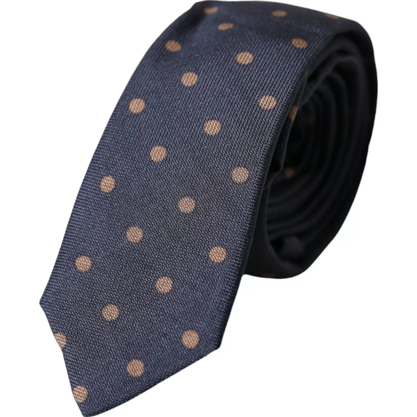 Corbata ajustable de seda fantasía con lunares negros para hombre de Dolce &amp; Gabbana