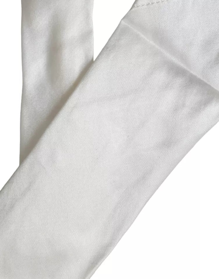 Corbata de seda 100 % blanca ajustable para hombre de Dolce &amp; Gabbana