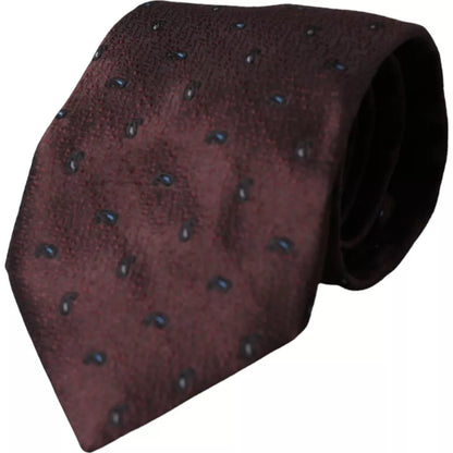 Corbata ajustable para hombre Dolce &amp; Gabbana Bordeaux Fantasy 100 % seda