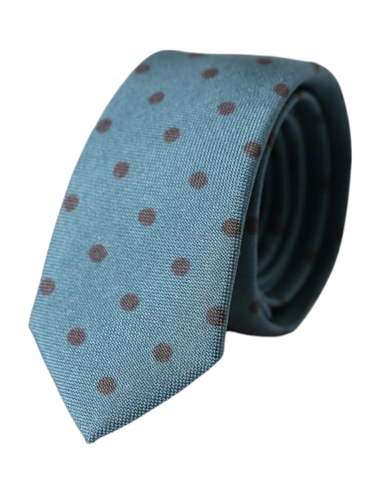 Corbata ajustable de seda con lunares en verde y negro para hombre de Dolce &amp; Gabbana