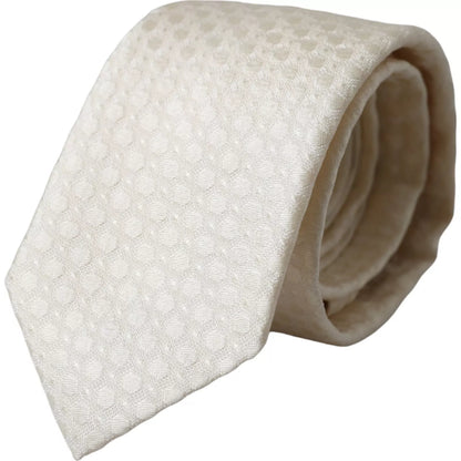 Corbata ajustable de seda color blanco roto de Dolce &amp; Gabbana para hombre