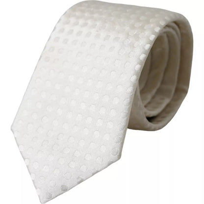 Corbata clásica ajustable de seda con lunares blancos para hombre de Dolce &amp; Gabbana