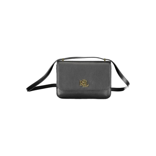 Bolso de mano de cuero negro de Ralph Lauren