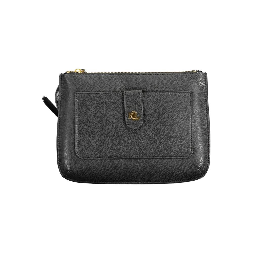 Bolso de mano de cuero negro de Ralph Lauren