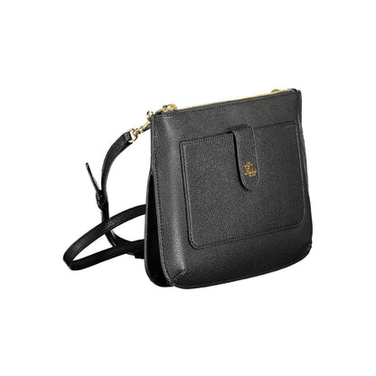 Bolso de mano de cuero negro de Ralph Lauren