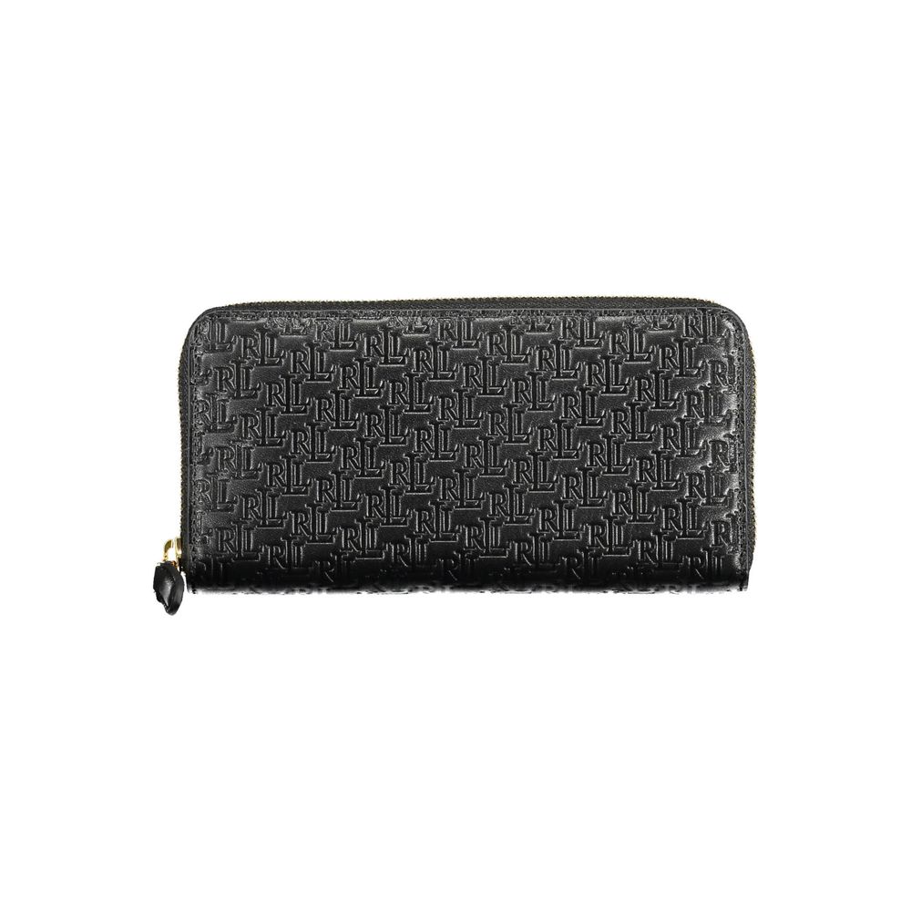 Cartera de cuero negra de Ralph Lauren