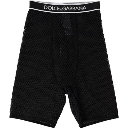 Ropa interior de ciclismo para mujer de algodón elástico negro Dolce &amp; Gabbana