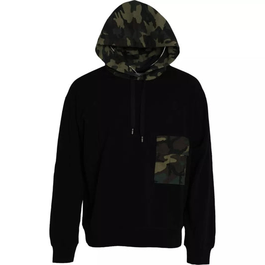 Sudadera con capucha y estampado de camuflaje negro de Dolce &amp; Gabbana