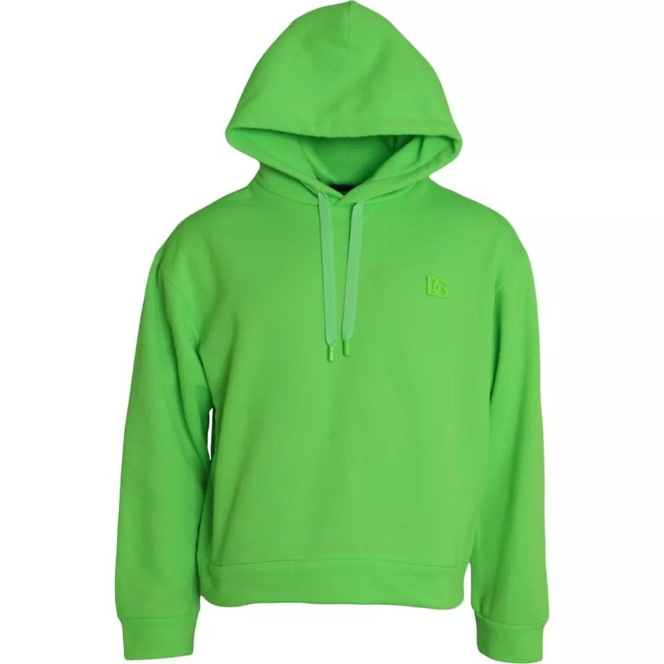 Sudadera con capucha y logotipo verde de Dolce &amp; Gabbana