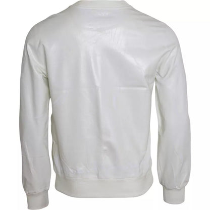 Sudadera con cuello redondo de algodón blanco de Dolce &amp; Gabbana