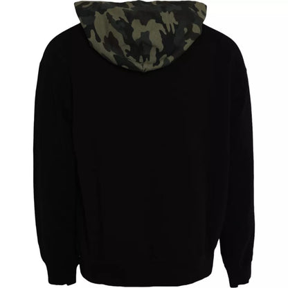 Sudadera con capucha y estampado de camuflaje negro de Dolce &amp; Gabbana