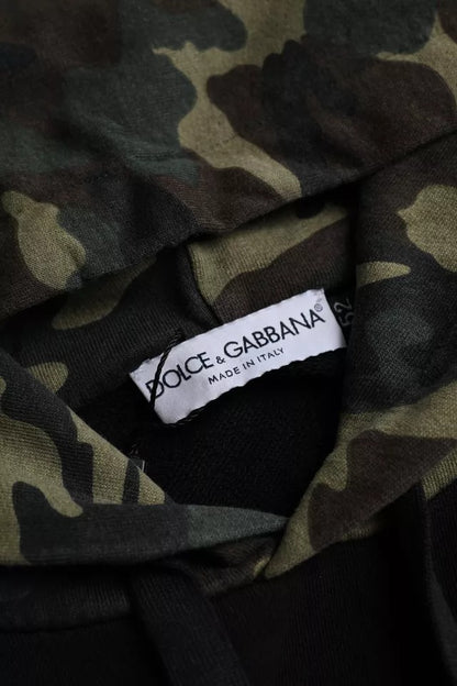 Sudadera con capucha y estampado de camuflaje negro de Dolce &amp; Gabbana