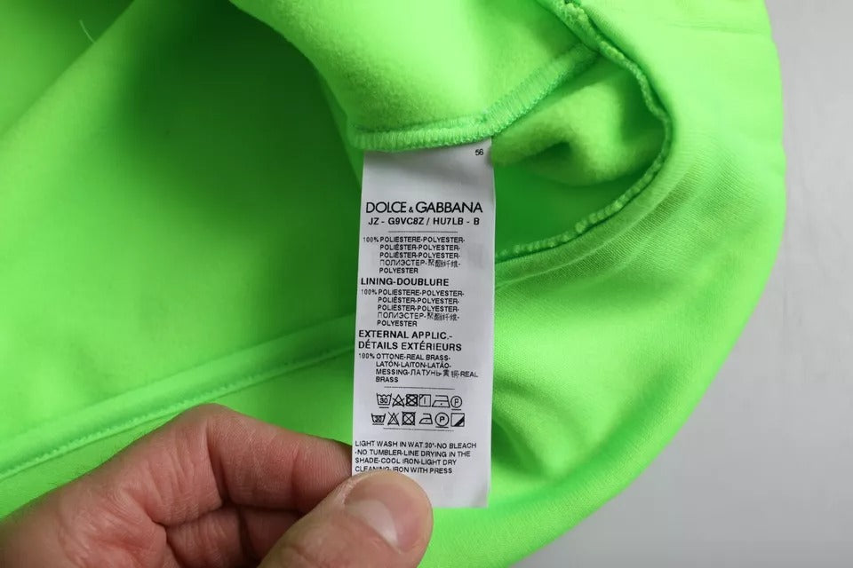 Sudadera con capucha y logotipo verde de Dolce &amp; Gabbana