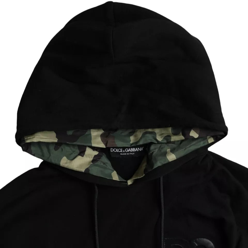 Sudadera con capucha y estampado de camuflaje negro de Dolce &amp; Gabbana