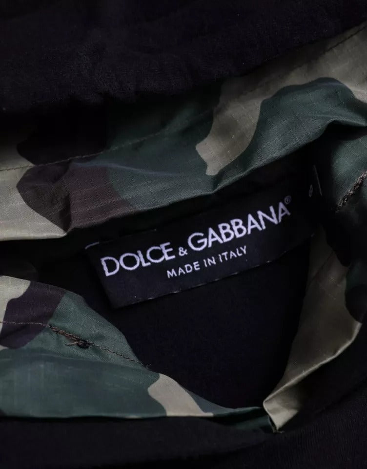 Sudadera con capucha y estampado de camuflaje negro de Dolce &amp; Gabbana