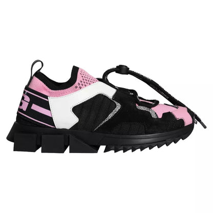 Zapatillas de trekking Sorrento de malla negra y rosa de Dolce &amp; Gabbana