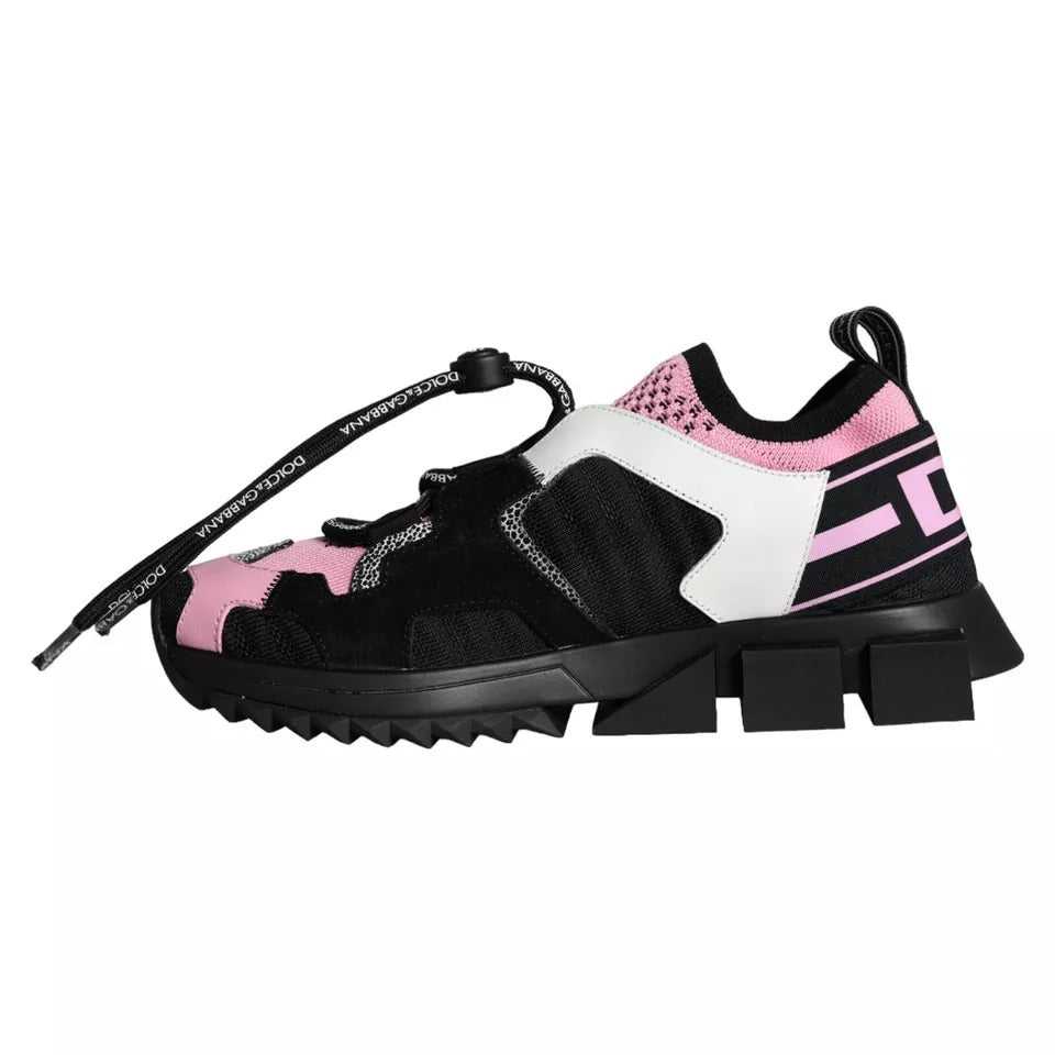 Zapatillas de trekking Sorrento de malla negra y rosa de Dolce &amp; Gabbana