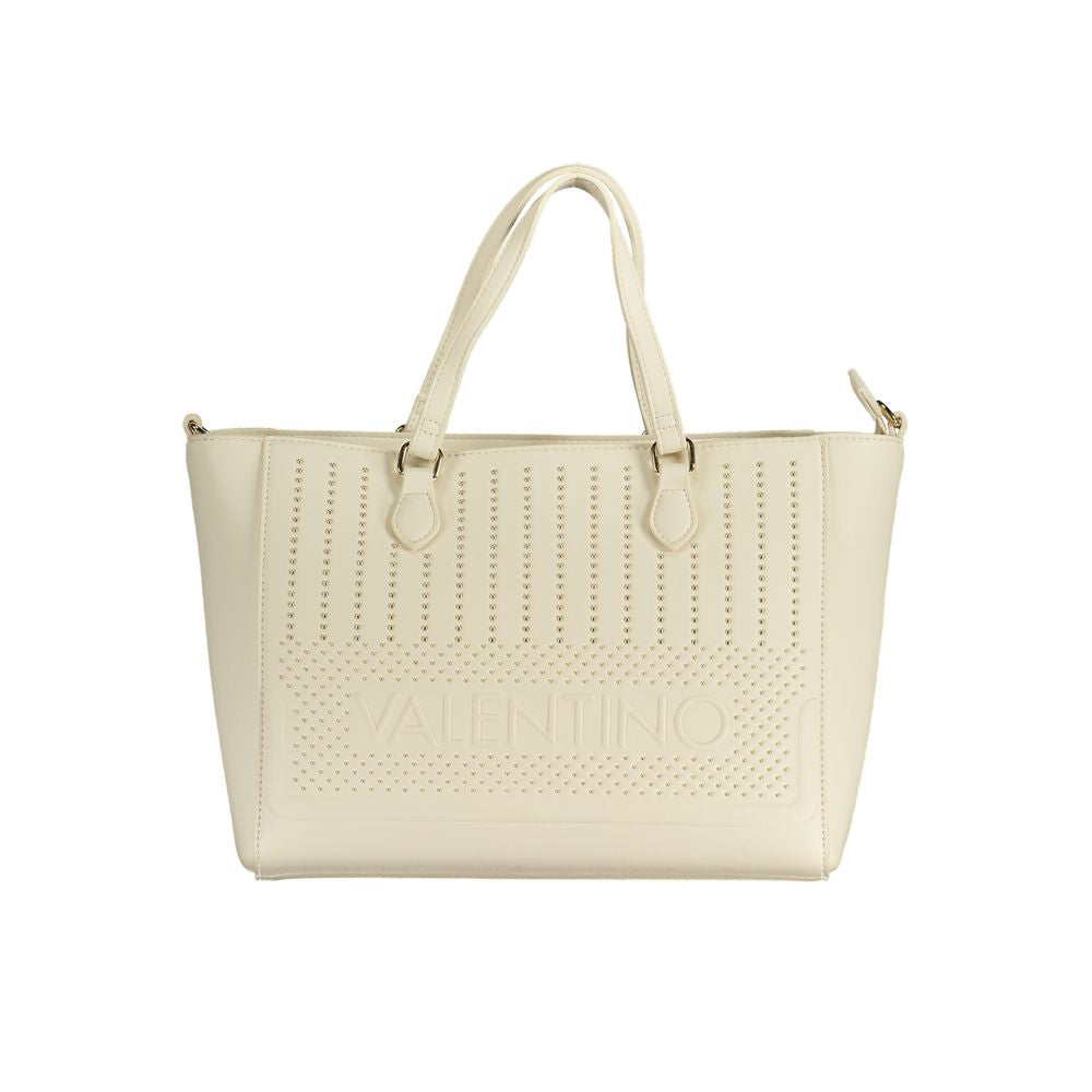 Bolso de mano de polietileno blanco de Valentino Bags