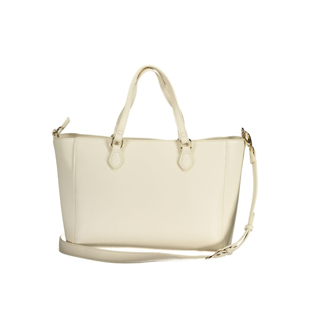 Bolso de mano de polietileno blanco de Valentino Bags