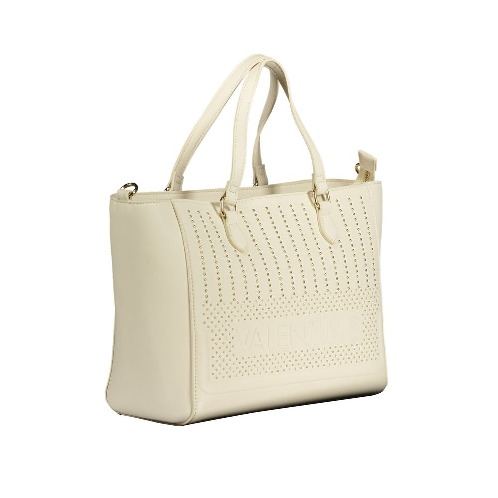 Bolso de mano de polietileno blanco de Valentino Bags