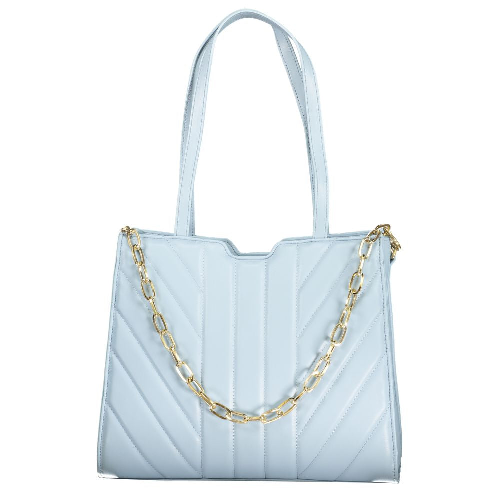 Bolso de mano de polietileno azul claro de Valentino Bags