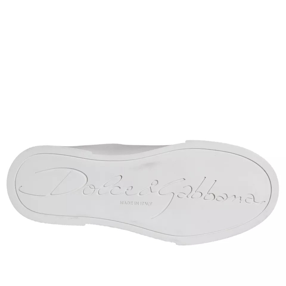 Zapatillas de deporte Dolce &amp; Gabbana de piel de becerro napa Portofino con parche blanco