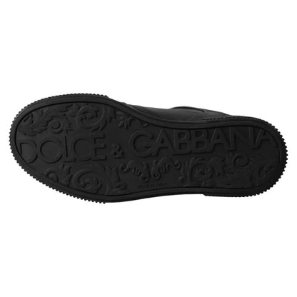 Zapatillas bajas de cuero negras Dolce &amp; Gabbana para hombre