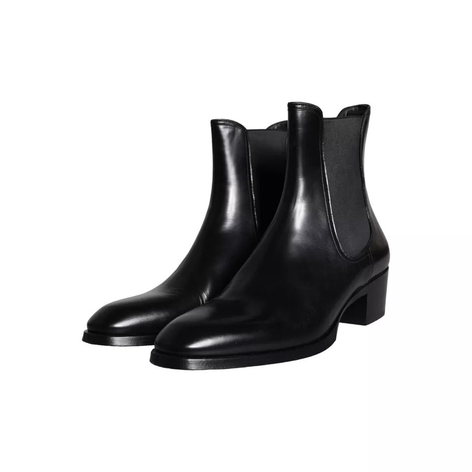 Botines Chelsea de piel negra de Dolce &amp; Gabbana para hombre